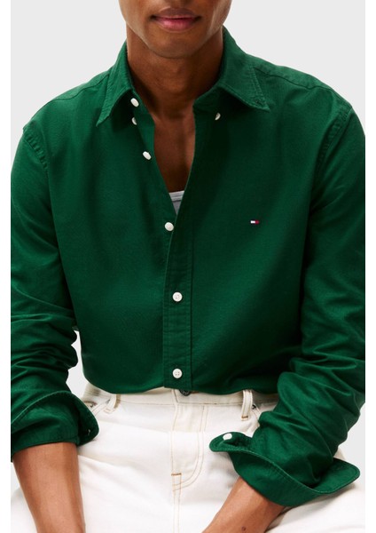 Pamuklu Regular Fit Logolu Uzun Kollu Gömlek Erkek Gömlek MW0MW35774 0ıa modelleri