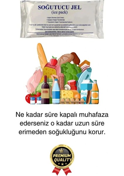 Premium Güvenli Malzeme Dayanıklı Seyahat Yolculuk Yiyecek Soğutucu Jel Poşet Buz Aküsü 260GR 10ADET fiyatları