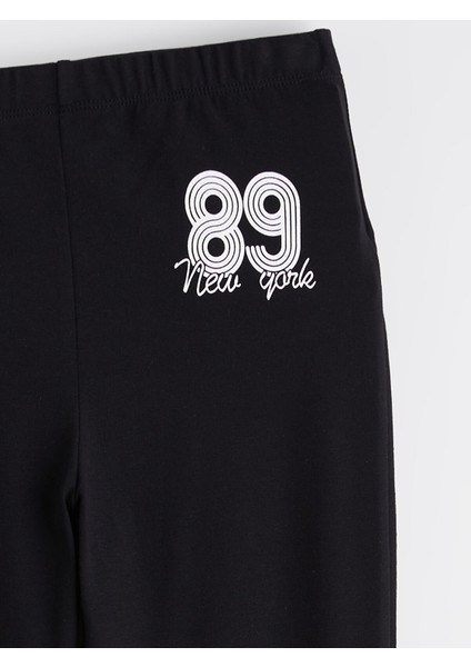 Yeni Sezon New York Baskılı Ispanyol Paça Kız Çocuk Tayt fiyatları