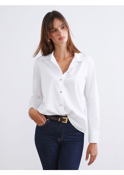 Yeni Sezon Loose Fit Poplin Kadın Gömlek