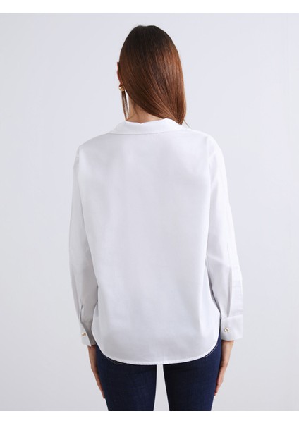 Yeni Sezon Loose Fit Poplin Kadın Gömlek fırsatları