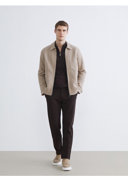 Yeni Sezon Standart Kalıp Gömlek Yaka Erkek Kaşe Mont fiyatları