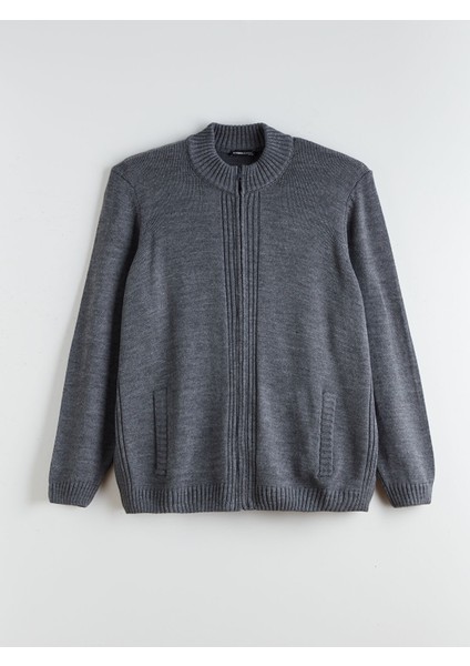 Yeni Sezon Standart Kalıp Dik Yaka Erkek Triko Hırka indirimleri