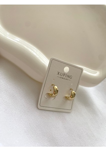 Alpjewel Bombeli Xupıng Kararmaz VİP Çelik Küpe