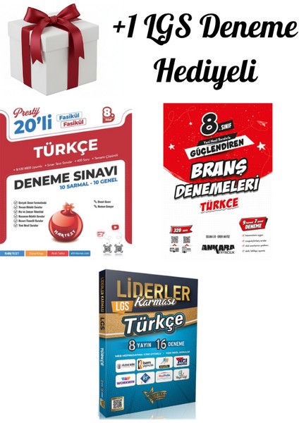 Nartest,ankara ve Liderler Karması 8.sınıf (Lgs) Türkçe Branş Denemeleri + 1 Lgs Deneme Hediyeli