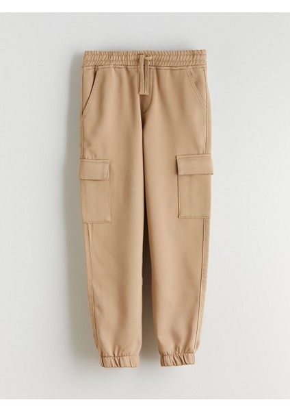 Yeni Sezon Beli Lastikli Erkek Çocuk Kargo Jogger Pantolon