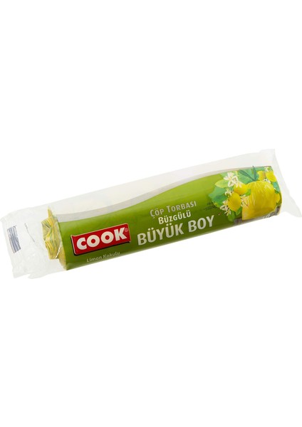 Cook Büzgülü Kokulu Çöp Torbası, Büyük Boy (Limon) 65 x 70 cm (10 Adet/rulo) modelleri