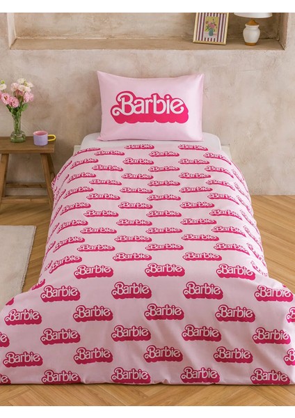 Home Pembe Barbie Baskılı Tek Kişilik Nevresim Seti 160X220/50X70 cm fiyatları