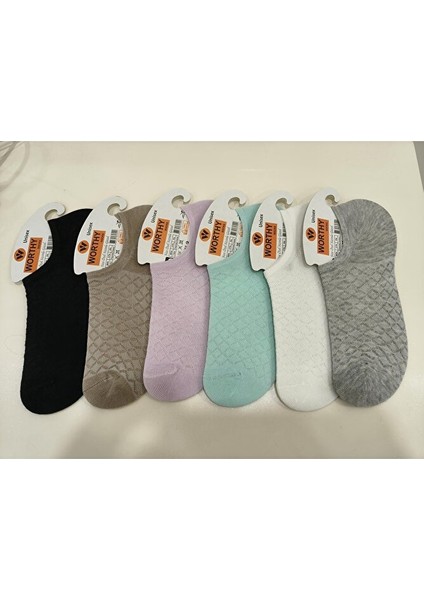 6 Çift Kadın Desenli Patik Çorap - Renkli ve Konforlu Günlük Kullanım modelleri