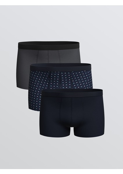 Yeni Sezon Standart Kalıp Pamuklu Esnek Erkek Boxer 3'lü
