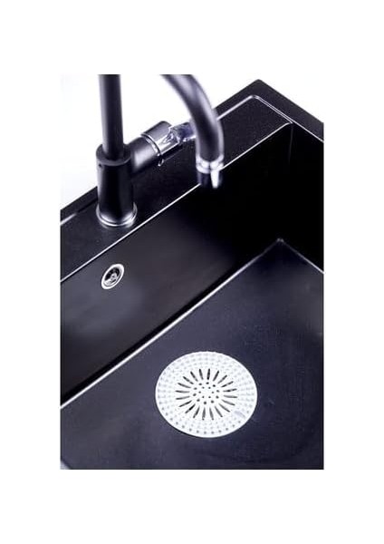 Süzgeçli Lavabo Küvet Tıkacı, Yuvarlak Evye Küvet Gider Kapağı Beyaz Renk Isgfm3