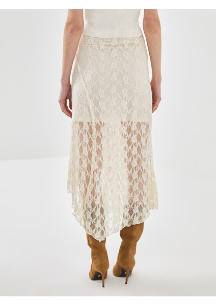 Yeni Sezon Beli Lastikli Desenli Kadın Etek modelleri