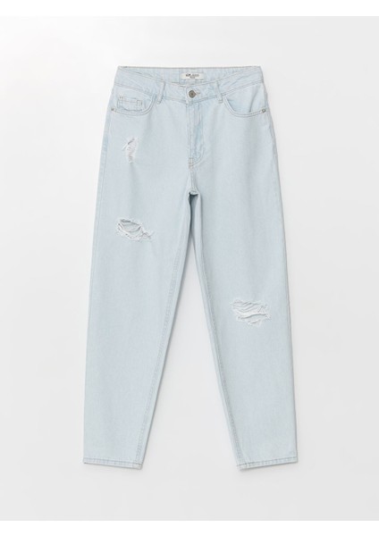Yeni Sezon Boyfriend Yırtık Detaylı Kadın Jean Pantolon indirimleri
