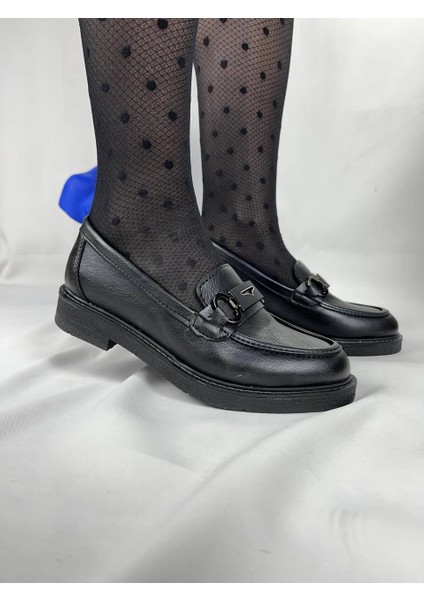 Sptrns KB-804 Kuback Kömür Cilt Günlük Kadın Babet (Numara: 36)