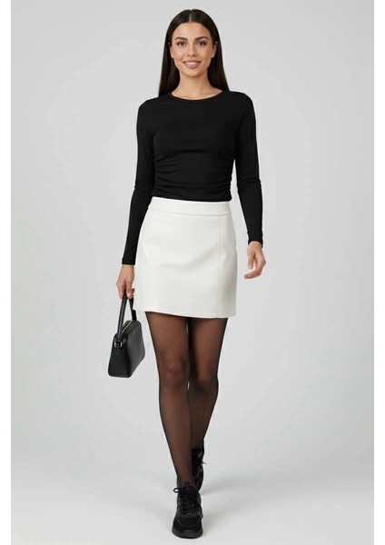 Sptrns Yanı Büzgülü Bluz Siyah T4322 (Beden: Xl) modelleri