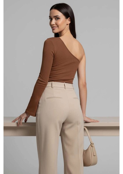 Sptrns Tek Omuzlu Basic Bluz Kahve T4275 (Beden: L) modelleri