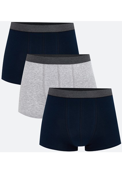 Yeni Sezon Standart Kalıp Pamuklu Esnek Erkek Boxer 3'lü