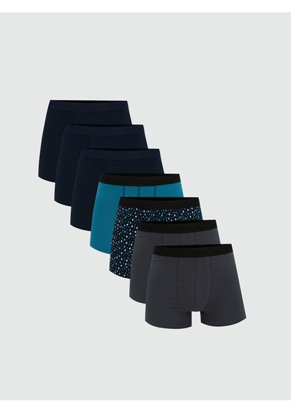 Yeni Sezon Standart Kalıp Pamuklu Esnek Erkek Boxer 7'li