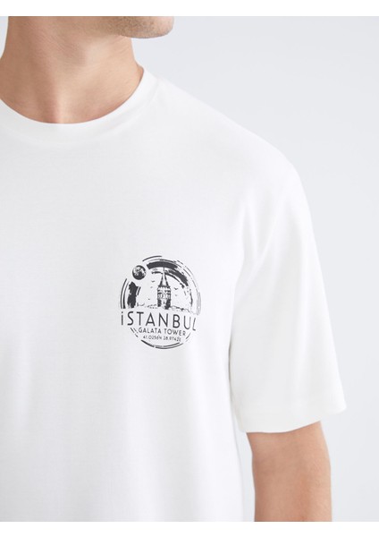 Yeni Sezon Bisiklet Yaka Istanbul Baskılı Erkek Tişört modelleri