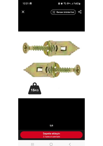 Rayko- 40 Adet 28MM Kısa Çelik Alçıpan Dübeli..jilet Dübel,korniş Dübeli modelleri