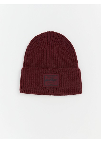 Yeni Sezon Etiket Nakışlı Erkek Triko Bere