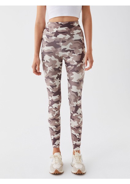 Yeni Sezon Beli Lastikli Desenli Kadın Spor Tayt fiyatları