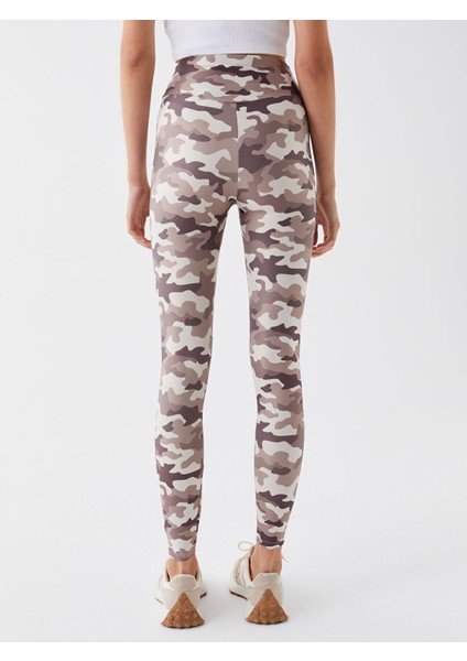 Yeni Sezon Beli Lastikli Desenli Kadın Spor Tayt indirimleri