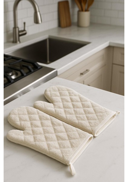 Isı Geçirmez Pamuk Karışımlı 37X18 cm Fırın Eldiveni modelleri