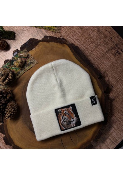 Erkek Kadın Unisex Bere Kışlık Şapka – Kışlık Kalın Triko Kaplan Tiger Hayvan Figürlü Şık Kış Bere modelleri