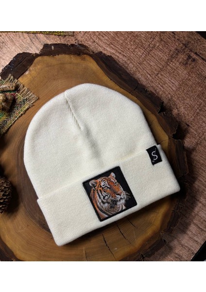 Erkek Kadın Unisex Bere Kışlık Şapka – Kışlık Kalın Triko Kaplan Tiger Hayvan Figürlü Şık Kış Bere fırsatları