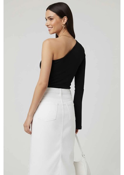 Sptrns Tek Omuzlu Basic Bluz Siyah T4275 (Beden: L) modelleri