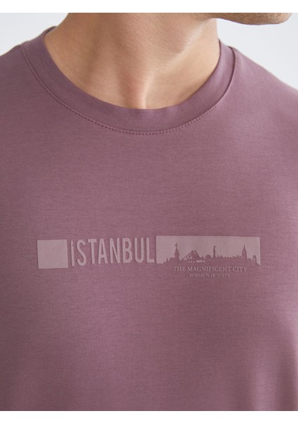 Yeni Sezon Bisiklet Yaka Baskılı Erkek Tişört modelleri