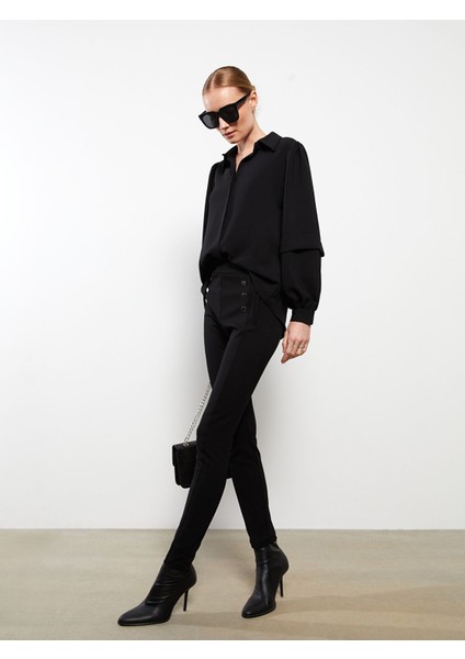 Yeni Sezon Kadın Dar Fit Düz Pantolon