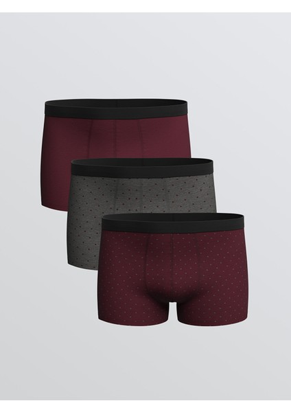 Yeni Sezon Büyük Beden Standart Kalıp Pamuklu Esnek Erkek Boxer 3'lü