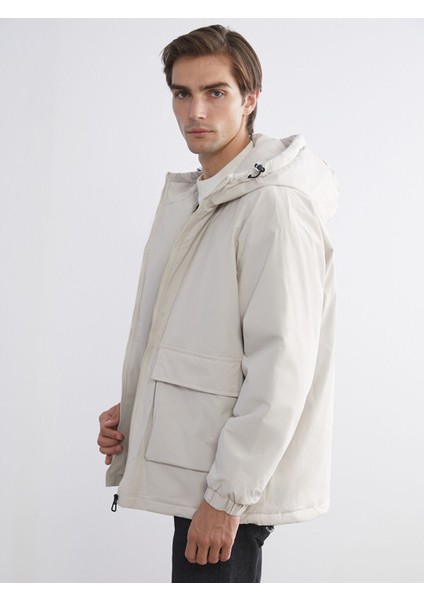 Yeni Sezon Bol Kalıp Kapüşonlu Kalın Erkek Şişme Mont