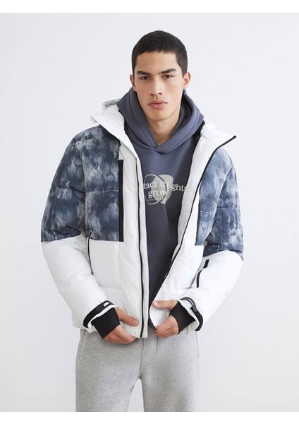 Yeni Sezon Standart Kalıp Kapüşonlu Erkek Kayak Montu