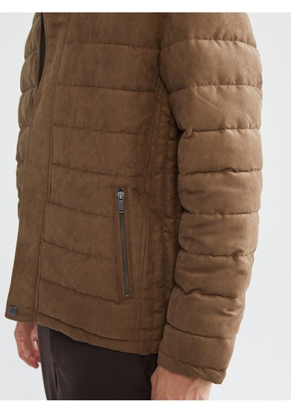 Yeni Sezon Slim Fit Dik Yaka Süet Erkek Mont fırsatları