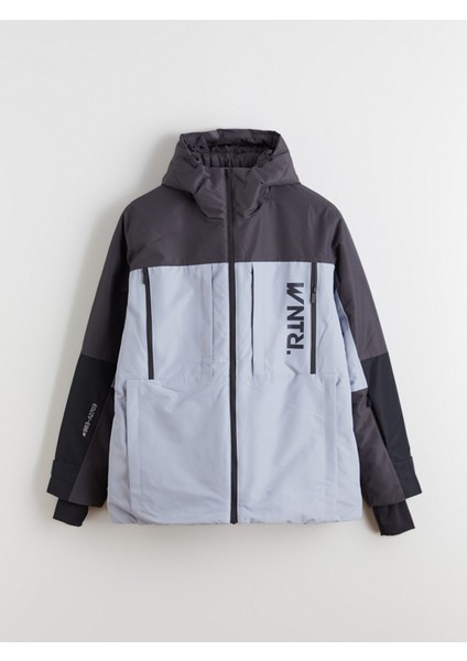 Yeni Sezon Standart Kalıp Kapüşonlu Erkek Kayak Montu