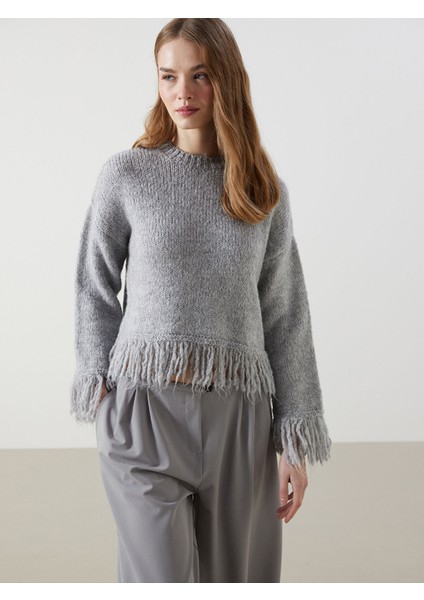 Yeni Sezon Bisiklet Yaka Oversize Kadın Triko Kazak