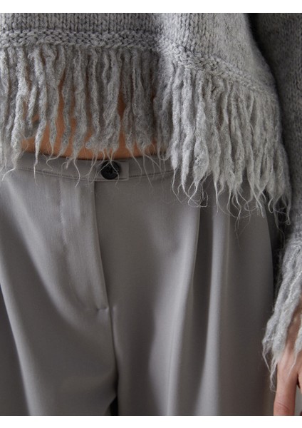 Yeni Sezon Bisiklet Yaka Oversize Kadın Triko Kazak modelleri