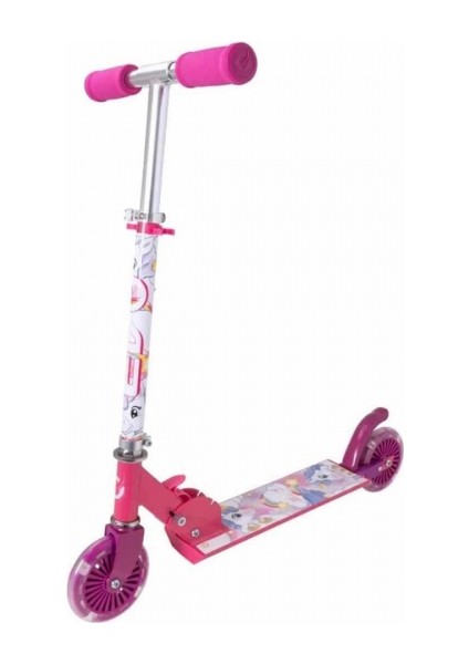 Evo 2 Tekerlekli Katlanabilir Unicorn Inline Işıklı Scooter