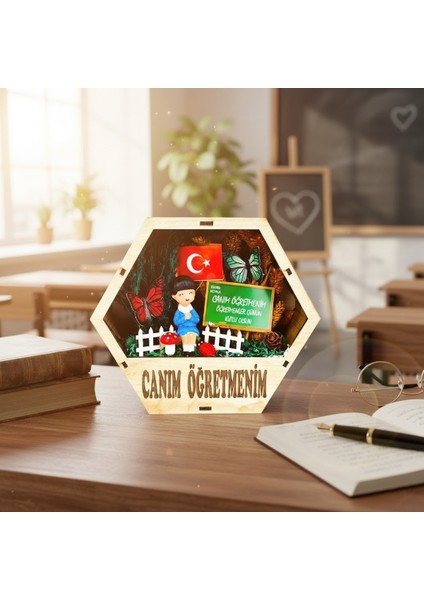 Altıgen Saksı Teraryum - Öğretmenler Günü Hediyesi modelleri