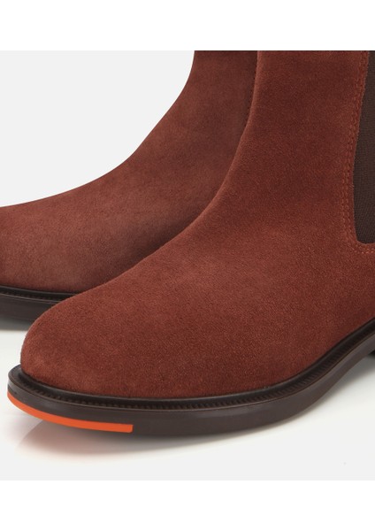 01BOH313030A440 KADIN Süet Deri Taba Lastik Detaylı Düz Bot modelleri