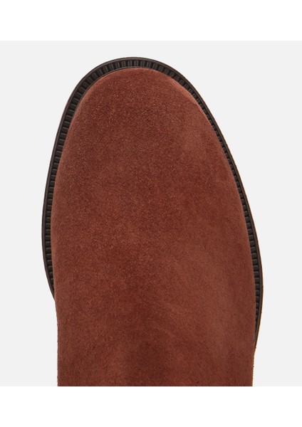 01BOH313030A440 KADIN Süet Deri Taba Lastik Detaylı Düz Bot indirimleri