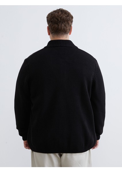 Yeni Sezon Standart Kalıp Dik Yaka Erkek Triko Hırka fırsatları