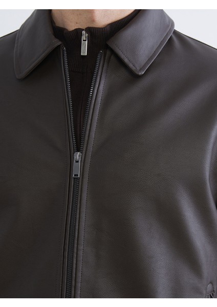 Yeni Sezon Gömlek Yaka Suni Deri Erkek Mont indirimleri