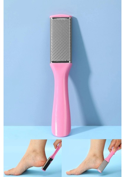 Pembe Profesyonel Çift Taraflı Topuk Rendesi