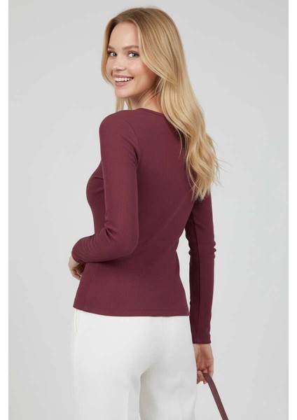 Sptrns Çıtçıt Detaylı Bluz Mürdüm T4343 (Beden: L) modelleri