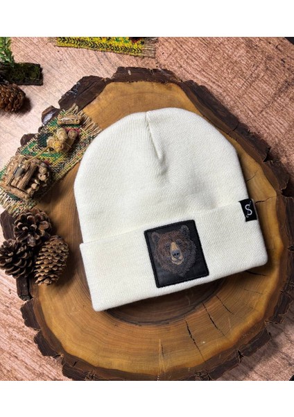 Erkek Kadın Unisex Bere Kışlık Şapka – Kışlık Kalın Triko Bozayı Hayvan Figürlü Şık Kış Bere modelleri
