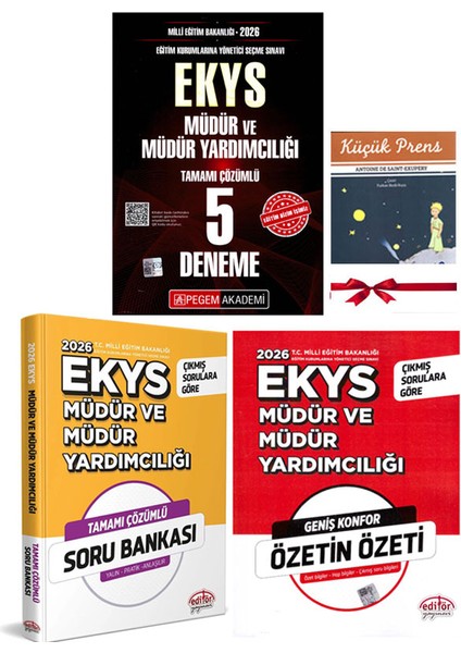 2026 Pegem Ekys Müdür ve Müdür Yardımcılığı Özetin Özeti Soru Bankası ve Deneme Sınavı Seti